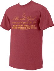 Be Who God St. Catherine of Siena Heather Red T-Shirt Size: 2XL