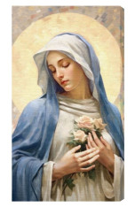 Mary with Roses 10 x 18 Canvas Image Artwork