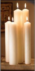 9" Large Diameter All-Purpose End Altar Brand® Candle (6/box)