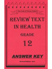 Review Text in Health Answer Key