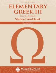 Elementary Greek: Year Three Workbook Second Edition