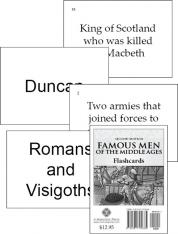 Famous Men of the Middle Ages Flashcards Second Edition