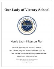 Lesson Plans – Elective Henle Latin II (2nd half)