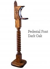 Holy Water Dispenser Font - Pedestal - Dark Oak