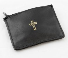 9501 Sheepskin Rosary Case - Black