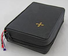 9777B - Brass Cross leather missal Cover