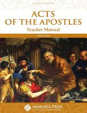 Acts of the Apostles Teacher Guide, Second Edition