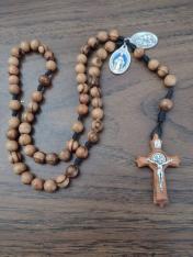 Olive Wood Rosary/ St. Joseph & Miraculous Medal