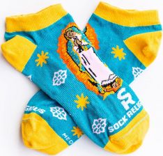 Our Lady of Guadalupe No Show Socks. Size: XL