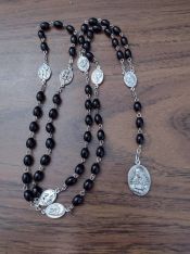 Black Silver Seven Sorrows Rosary (Chaplet)