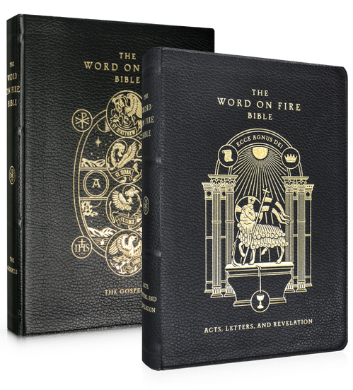 The Word on Fire Bible Volumes 1 and 2 Bundle - Leather by Robert 