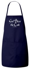 God Bless the Cook (He Needs It) Apron (Navy)