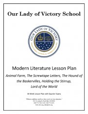 Lesson Plans – Grade 11 Modern Literature