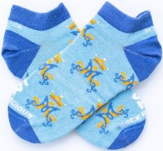 Marian Monogram No Show Socks - Large/X-Large