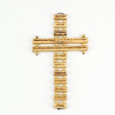 Cross with The Lord's Prayer in English