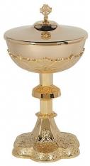 Vine Embossed Ciborium With Cover