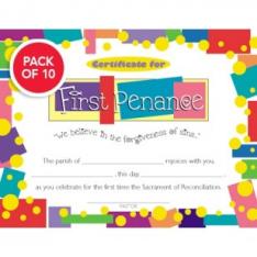 First Penance Certificate Package of 10