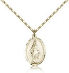 Gold Filled Miraculous Medal Pendant