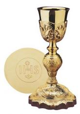 Coronation Chalice With IHS Paten & Case