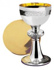 Ornamented Chalice and Paten Set