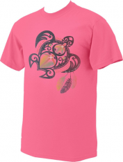 St. Kateri Quote Turtle T-Shirt: I Am Not My Own. Safety Pink, Size: S