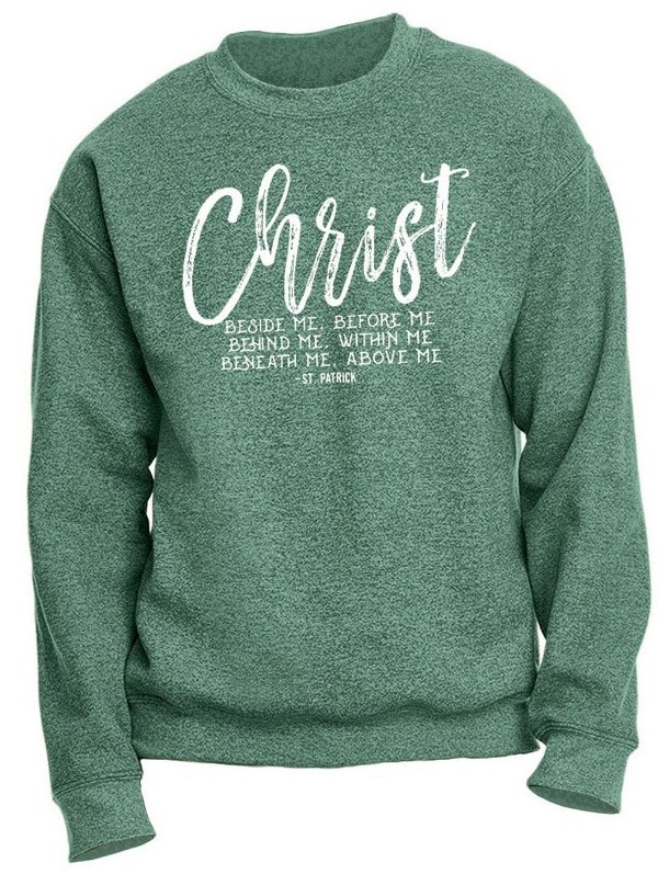 heather green sweatshirt